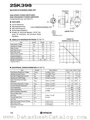 2SK398 datasheet pdf Hitachi Semiconductor