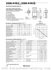2SK416S datasheet pdf Hitachi Semiconductor