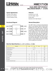 HMC171C8 datasheet pdf Hittite Microwave Corporation