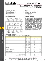 HMC183QS24 datasheet pdf Hittite Microwave Corporation