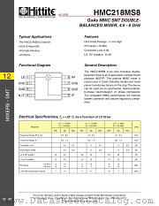 HMC218MS8 datasheet pdf Hittite Microwave Corporation