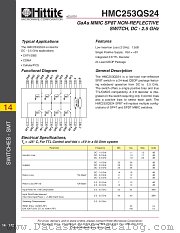 HMC253QS24 datasheet pdf Hittite Microwave Corporation