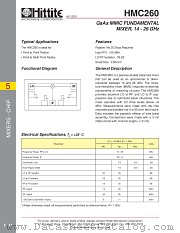 HMC260 datasheet pdf Hittite Microwave Corporation