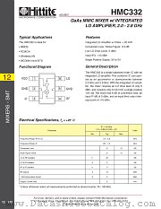 HMC332 datasheet pdf Hittite Microwave Corporation