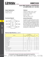 HMC333 datasheet pdf Hittite Microwave Corporation