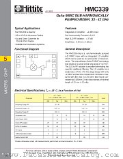 HMC339 datasheet pdf Hittite Microwave Corporation