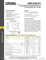 HMC348LP3 datasheet pdf Hittite Microwave Corporation