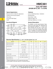 HMC361 datasheet pdf Hittite Microwave Corporation