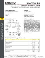 HMC370LP4 datasheet pdf Hittite Microwave Corporation