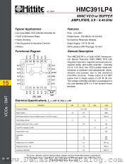 HMC391LP4 datasheet pdf Hittite Microwave Corporation