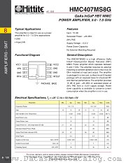 HMC407MS8G datasheet pdf Hittite Microwave Corporation