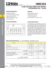 HMC424 datasheet pdf Hittite Microwave Corporation