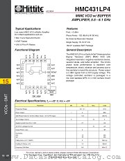 HMC431LP4 datasheet pdf Hittite Microwave Corporation
