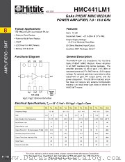 HMC441LM1 datasheet pdf Hittite Microwave Corporation