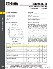 HMC461LP3 datasheet pdf Hittite Microwave Corporation