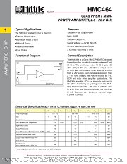 HMC464 datasheet pdf Hittite Microwave Corporation