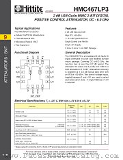 HMC467LP3 datasheet pdf Hittite Microwave Corporation