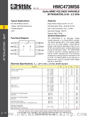 HMC473MS8 datasheet pdf Hittite Microwave Corporation