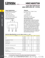 HMC480ST89 datasheet pdf Hittite Microwave Corporation