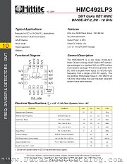 HMC492LP3 datasheet pdf Hittite Microwave Corporation