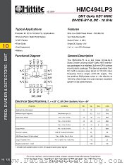 HMC494LP3 datasheet pdf Hittite Microwave Corporation