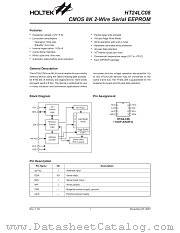 HT24LC08 datasheet pdf Holtek Semiconductor