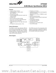 HT36A0 datasheet pdf Holtek Semiconductor