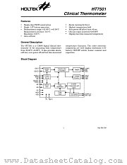 HT7501 datasheet pdf Holtek Semiconductor