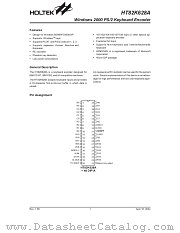 HT82K628A datasheet pdf Holtek Semiconductor