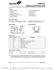 HT82V733 datasheet pdf Holtek Semiconductor