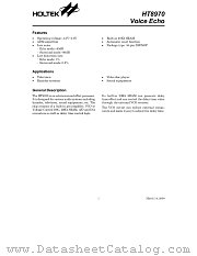 HT8970 datasheet pdf Holtek Semiconductor
