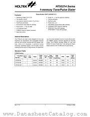 HT93214A datasheet pdf Holtek Semiconductor