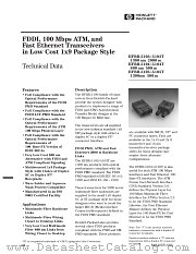 HFBR-5105 datasheet pdf Agilent (Hewlett-Packard)