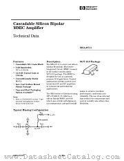 MSA-0711 datasheet pdf Agilent (Hewlett-Packard)