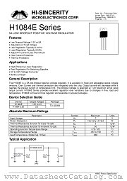 H1084-3.3E datasheet pdf Hi-Sincerity Microelectronics