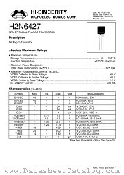 H2N6427 datasheet pdf Hi-Sincerity Microelectronics