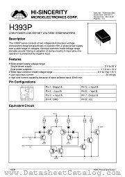 H393P datasheet pdf Hi-Sincerity Microelectronics