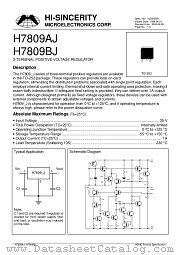 H7809BJ datasheet pdf Hi-Sincerity Microelectronics