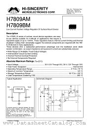H7809BM datasheet pdf Hi-Sincerity Microelectronics