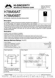 H78M06BT datasheet pdf Hi-Sincerity Microelectronics