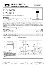 H7912BE datasheet pdf Hi-Sincerity Microelectronics