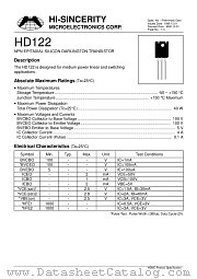 HD122 datasheet pdf Hi-Sincerity Microelectronics