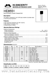 HE8551 datasheet pdf Hi-Sincerity Microelectronics