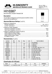 HI10387 datasheet pdf Hi-Sincerity Microelectronics