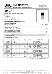 HI127 datasheet pdf Hi-Sincerity Microelectronics