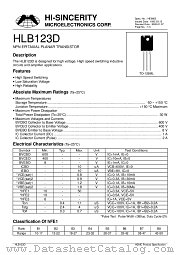 HLB123D datasheet pdf Hi-Sincerity Microelectronics