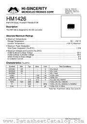 HM1426 datasheet pdf Hi-Sincerity Microelectronics