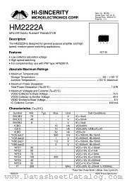 HM2222A datasheet pdf Hi-Sincerity Microelectronics