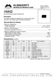 HM42 datasheet pdf Hi-Sincerity Microelectronics