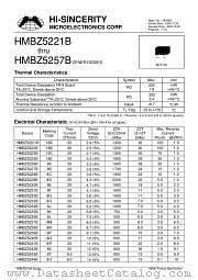 HMBZ5222B datasheet pdf Hi-Sincerity Microelectronics